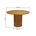 Ver imagem 3 de Mesa de Jantar Capri 4 Lugares Redonda Laminado Amêndoa 106cm