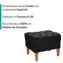 Ver imagem 5 de Puff Retro Capitone Pes Madeira Suede Preto Mpassos