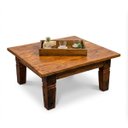 Ver imagem 4 de Mesa de Centro Sala Madeira Maciça Rústica Demolição Retrô Vintage Artesanal