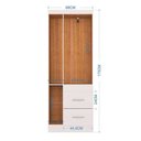 Ver imagem 2 de Guarda Roupa Solteiro Milão 3 Portas Branco Brilho - Poquema