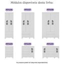 Ver imagem 6 de Cômoda Infantil 125cm 2 Portas com Vidro e 4 Gavetas Aurora Multimóveis Mp4500 Branco
