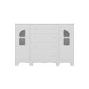 Ver imagem 7 de Cômoda Infantil 125cm 2 Portas com Vidro e 4 Gavetas Aurora Multimóveis Mp4500 Branco