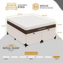 Ver mais imagens de Cama Box com Baú King Elegance Pillow Top Molas Ensacadas Tecido Branco Royal