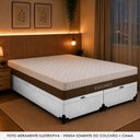 Ver imagem 3 de Cama Box com Baú King Elegance Pillow Top Molas Ensacadas Tecido Branco Royal