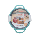 Ver imagem 1 de Forma Redonda de Silicone Soft Cinza C/ Verde 22,5cm