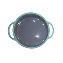 Ver imagem 2 de Forma Redonda de Silicone Soft Cinza C/ Verde 22,5cm