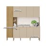 Armario de Cozinha Compacta 9 Portas 1 Gaveta Pulse - Freijó/vanilla/riscatto Freijó - 5
