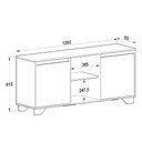 Ver imagem 3 de Rack com Painel e Estante em Mdp Grafite com Siena
