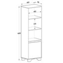 Ver imagem 2 de Rack com Painel e Estante em Mdp Grafite com Siena