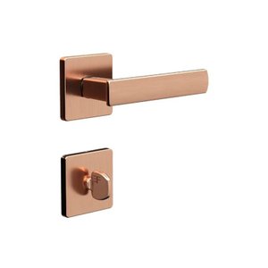Fechadura banheiro rosê roseta quadrada 3F- 741B117RO.
