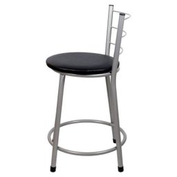Banqueta Baixa para Cozinha Epoxi Cinza:preto - 3