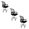 Kit 3 Cadeiras Escritório Secretária Giratória Ergonômica - 1