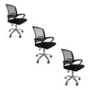 Ver imagem 1 de Kit 3 Cadeiras Escritório Secretária Giratória Ergonômica