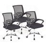 Kit 3 Cadeiras Escritório Secretária Giratória Ergonômica - 2