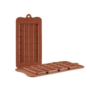 Moldes de Chocolate Walfos de Silicone Quadrado Elashopp Marrom