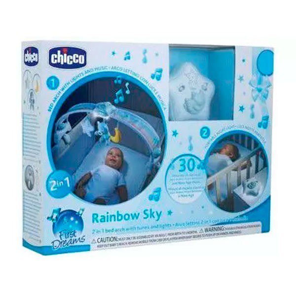 Móbile para Berço Musical Rainbow Sky - Chicco Azul - 5