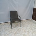 Ver imagem 2 de Cadeira Búzios - Alumínio Grafite com Tela Sling Marrom Mesclado com Preto MÓVEIS E LAZER