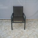 Ver imagem 1 de Cadeira Búzios - Alumínio Grafite com Tela Sling Marrom Mesclado com Preto MÓVEIS E LAZER