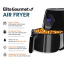 Ver imagem 3 de Fritadeira Elétrica Digital Elite Gourmet 5.3qt 1350w sem Óleo (preta)