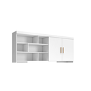 Ver imagem 7 de Kit Quarto Modulado Infantil 3 Peças Cama Solteiro e Auxiliar Armário Aéreo 2 Portas Chiara Branco -