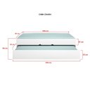 Ver imagem 5 de Kit Quarto Modulado Infantil 3 Peças Cama Solteiro e Auxiliar Armário Aéreo 2 Portas Chiara Branco -