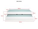 Ver imagem 5 de Kit Quarto Modulado Infantil 3 Peças Cama Solteiro e Auxiliar Armário Aéreo 2 Portas Chiara Branco -