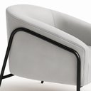 Ver imagem 5 de Poltrona Sala Industrial Alta Preto Stella Corino Cinza D03 - D’Rossi