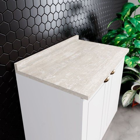 Tampo para Balcão da Cozinha 800mm 100% MDF Americana Cinza