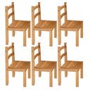 Ver imagem 1 de Kit com 6 Cadeiras Avulsas Madeira Maciça - Mel
