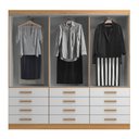 Ver imagem 3 de Guarda-roupa Casal New Mônaco 6 Portas 12 Gavetas Cinnamomo/branco - Evidência Móveis