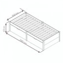 Ver imagem 6 de Quarto Irmãos Completo com Guarda-Roupa 2 Portas, 2 Camas com Gavetas e Cômoda 5 Gavetas Bastian Int
