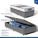 Ver imagem 4 de Cama Box Baú com Colchão de Molas Ensacadas Double Face Essence Probel Solteiro 88cm