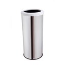 Ver imagem 1 de Lixeira Grande Inox Aro Esmaltado 50 Litros Cesto De Lixo - Branco