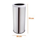 Ver imagem 2 de Lixeira Grande Inox Aro Esmaltado 50 Litros Cesto De Lixo - Branco