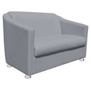Ver imagem 2 de Namoradeira Bia Decorativa 2 Lugares Corino Cinza