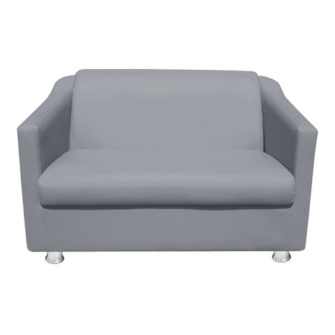 Namoradeira Bia Decorativa 2 Lugares Corino Cinza