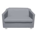 Ver imagem 1 de Namoradeira Bia Decorativa 2 Lugares Corino Cinza