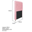Ver mais imagens de Cabeceira Estofada Cristal 100cm Solteiro Rosa Bebê