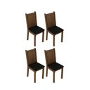 Ver imagem 1 de Kit 4 Cadeiras 4290 Madesa - Rustic/preto