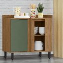Ver imagem 1 de Balcão de Canto Reto Módulo de Cozinha 1 Porta - Toscana Freijó/jade