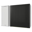 Ver imagem 1 de Armário Aéreo de Canto 1 Porta Branco/preto Lux Madesa