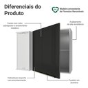 Ver imagem 3 de Armário Aéreo de Canto 1 Porta Branco/preto Lux Madesa