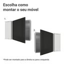 Ver imagem 4 de Armário Aéreo de Canto 1 Porta Branco/preto Lux Madesa
