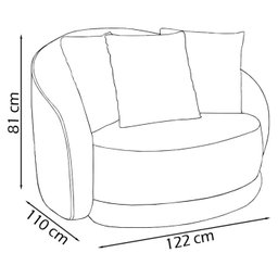 Poltrona Decorativa Pes Madeira Maly Corano TCS 724 Moll - 4