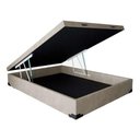 Ver imagem 1 de Cama Box Baú Casal Sintético Bege 38x138x188