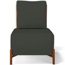 Ver imagem 6 de Kit 02 Poltronas Decorativas Sala Estar Living Hungria L02 Couríssimo Camel Linho Verde Musgo - Lyam