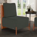 Ver imagem 2 de Kit 02 Poltronas Decorativas Sala Estar Living Hungria L02 Couríssimo Camel Linho Verde Musgo - Lyam