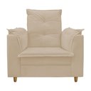 Ver imagem 3 de Poltrona de Amamentação com Puff Isabella Luxo bellamado Bege