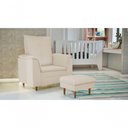 Ver imagem 4 de Poltrona de Amamentação com Puff Isabella Luxo bellamado Bege