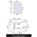 Ver imagem 5 de Gabinete Banheiro Yuri com Cuba e Espelheira Click Mel Z54 - Mpozenato